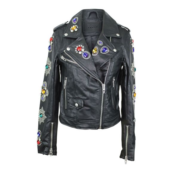 BlankNYC Gold Digger Jewel Moto Jacket XS NWT $188 - Picture 1 of 12